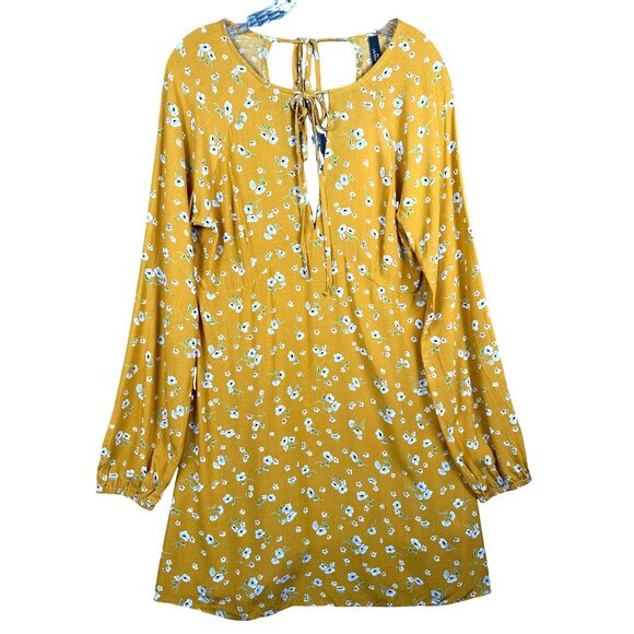Nobody's Child Dresses & Skirts - NWT Nobody's Child Ditsy Floral Mini Dress Tunic Size US 10 Gold Cottage Boho